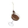 Kersthanger espresso martini - bruin - 9.5x7.8x7 cm