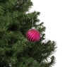 Kerstbal gedraaid streep - roze