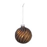 Kerstbal gedraaid streep - bruin