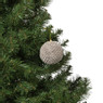 Kerstbal stof - grijs