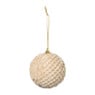 Kerstbal stof - beige