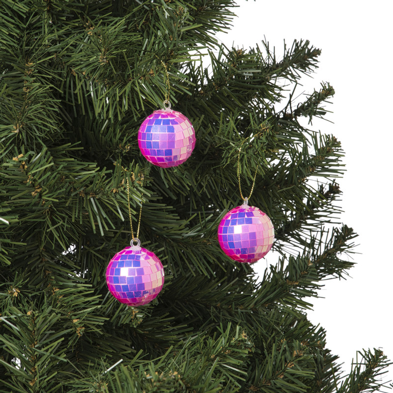 Discobal roze - set van 6 - ø4 cm