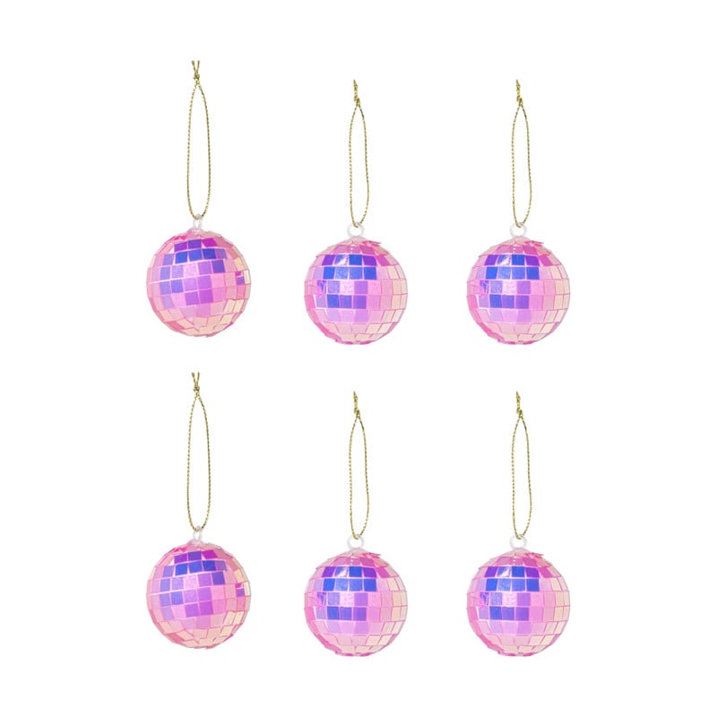 Discobal roze - set van 6 - ø4 cm