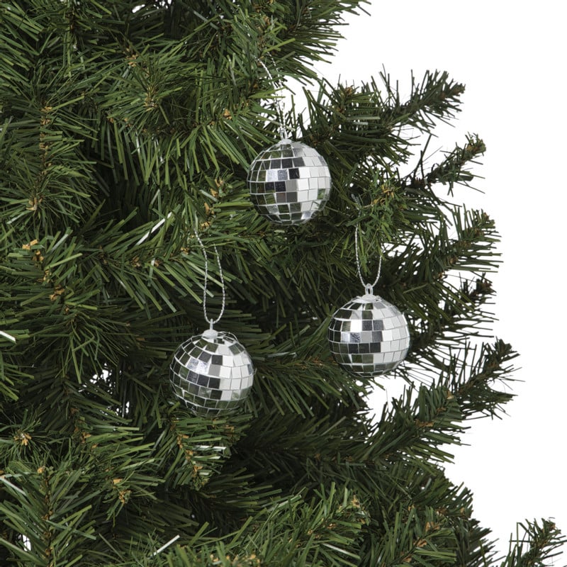 Discobal zilverkleurig - set van 6 - ø4 cm