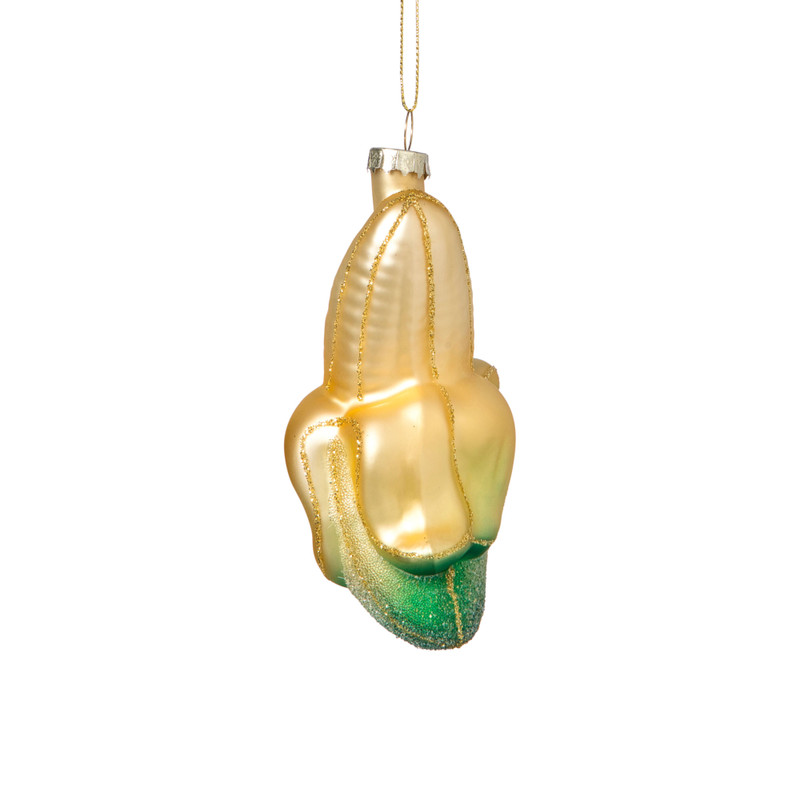 Kersthanger banaan - geel - 12x6.5x5.5 cm