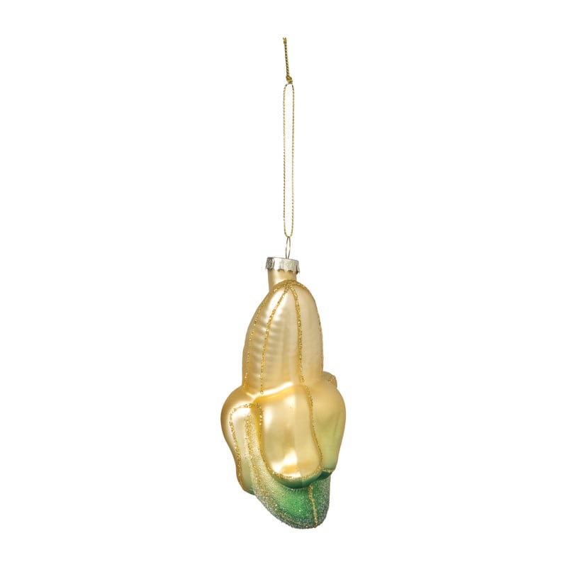 Kersthanger banaan - geel - 12x6.5x5.5 cm