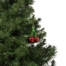 Kersthanger kersen - groen/rood - 9x6.5x3.8 cm