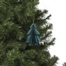 Kersthanger papieren kerstboom - groen - ø8x10 cm