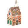 Kersthanger papieren huisjes - set van 3