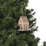 Kersthanger papieren huisjes - set van 3