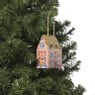 Kersthanger papieren huisjes - set van 3