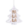 Kersthanger fa la la - transparant - 10.5x10.5x3.5 cm