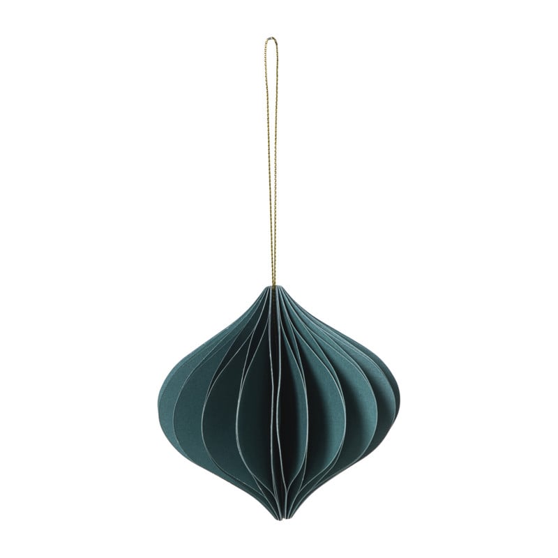 Kersthanger papier - groen - ø10 cm
