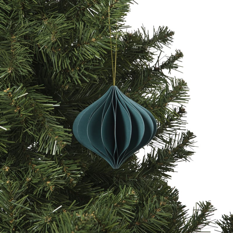 Kersthanger papier - groen - ø10 cm
