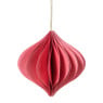 Kersthanger papier - roze - ø10  cm
