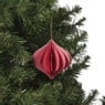 Kersthanger papier - roze - ø10  cm