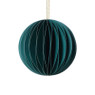Kerstbal papier - groen -ø8 cm