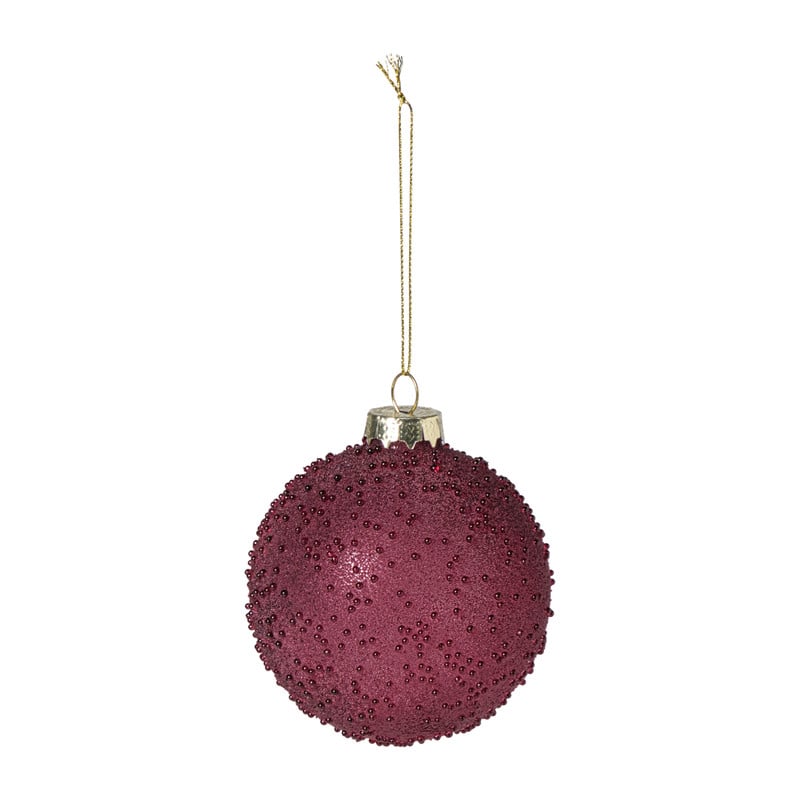 Kerstbal druppeltjes - roze