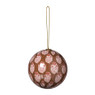 Kerstbal print - rood/beige