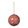 Kerstbal print- paars/rood