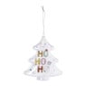 Kersthanger ho ho ho - transparant - 10x8.8x7 cm