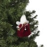 Kersthanger engel - rood  - 13x9x2 cm