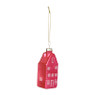 Kersthanger huisjes - multikleur - diverse varianten - 9.5x3.5x3.5 cm