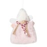 Kersthanger engel - roze - 13x9x2 cm