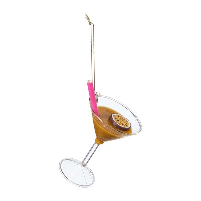 Kersthanger pornstar martini - multikleur - 9.5x7.5x6.5 cm