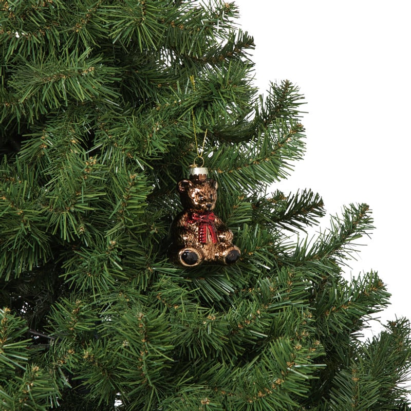 Kersthanger teddybeer - bruin - 6.9x5.4 cm