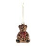 Kersthanger teddybeer - bruin - 6.9x5.4 cm
