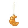 Kersthanger croissant - goudkleurig - 9.6x8x4.1 cm