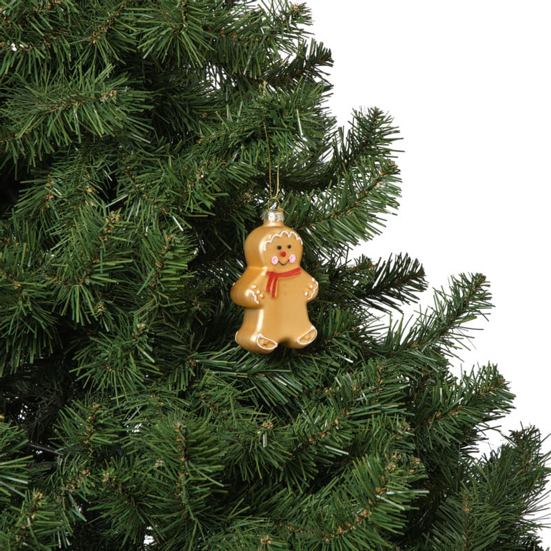 Kersthanger gingerbread - bruin - 9.7x6.4x1.8 cm