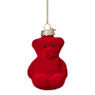 Kersthanger gummybeer velvet - rood - 8x5.6x4.6 cm
