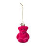 Kersthanger gummybeer velvet - roze - 8x5.6x4.6 cm