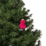 Kersthanger gummybeer velvet - roze - 8x5.6x4.6 cm