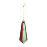 Kersthanger pegel velvet - rood/groen - 4.3x13.7 cm