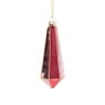 Kersthanger pegel velvet - paars/roze - 4.3x13.7 cm