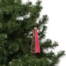 Kersthanger pegel velvet - paars/roze - 4.3x13.7 cm