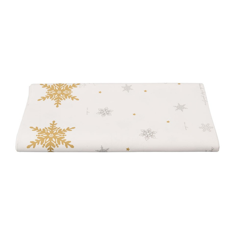 Tafelkleed snowflakes - 138x220 cm - wit