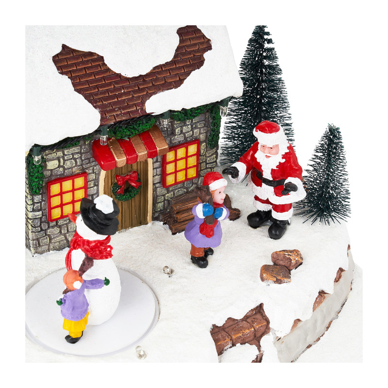 Kerstdorp Santa - bewegend - 22x18x17 cm 