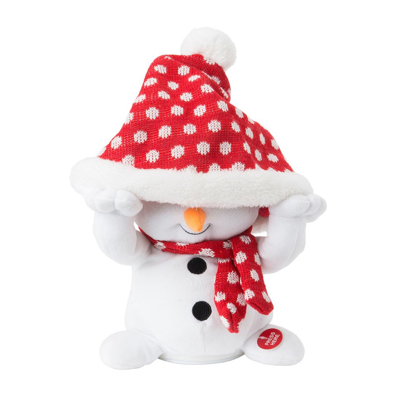 Sneeuwpop met muziek - 29 cm