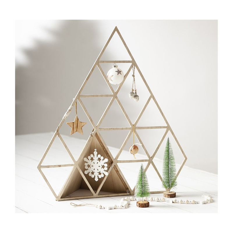 Kerstboom hout grafisch - 70 cm