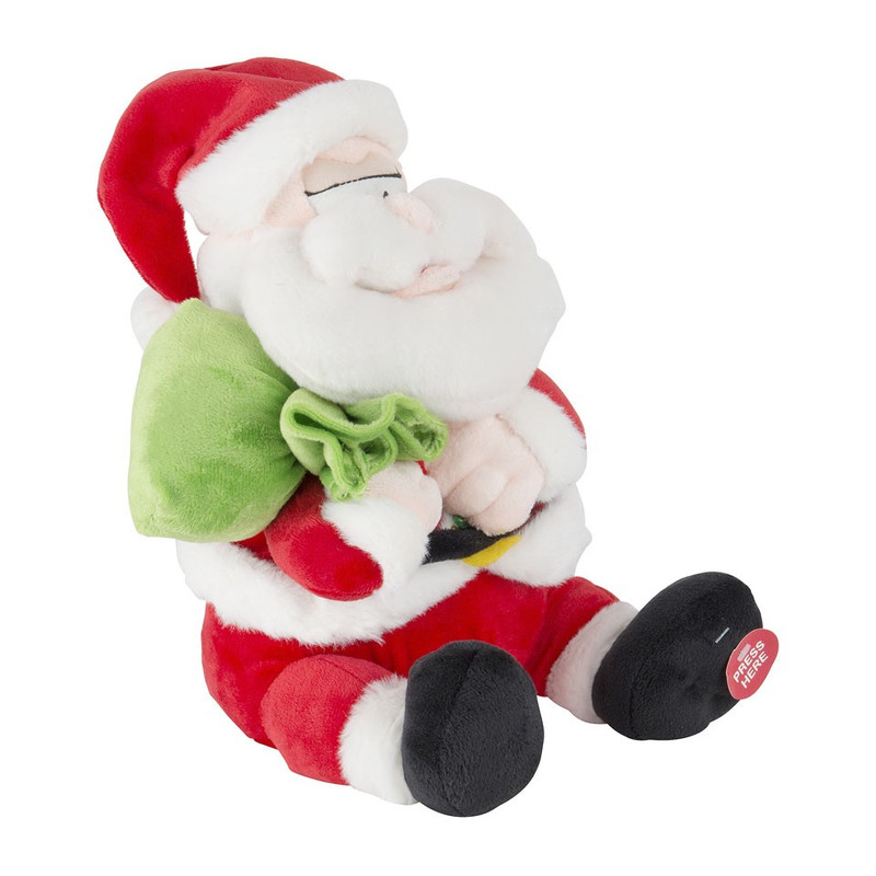Kerstman met muziek - 28 cm