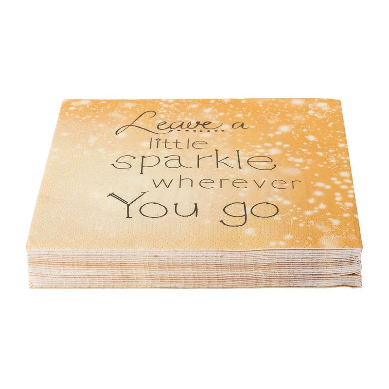 Servetten golden sparkle - set van 20