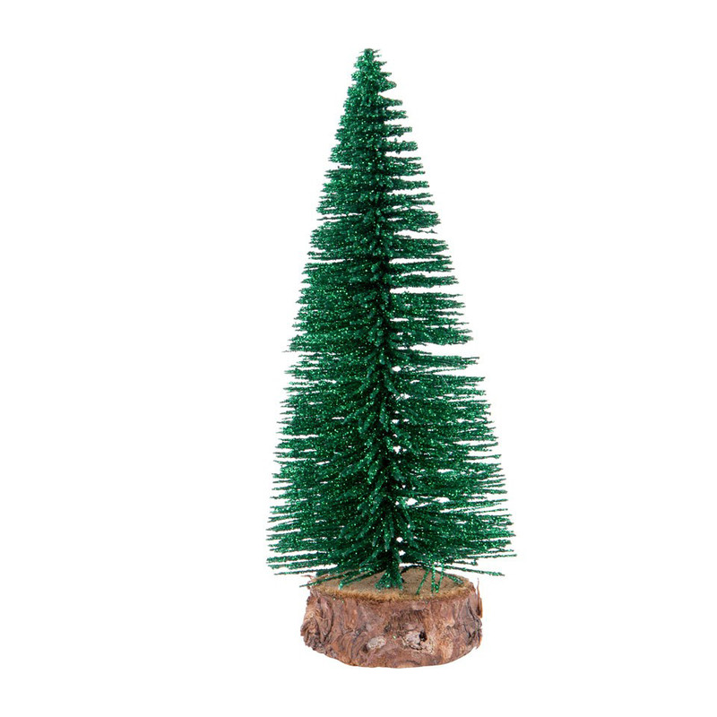 Kerstboom groen glitter - XS