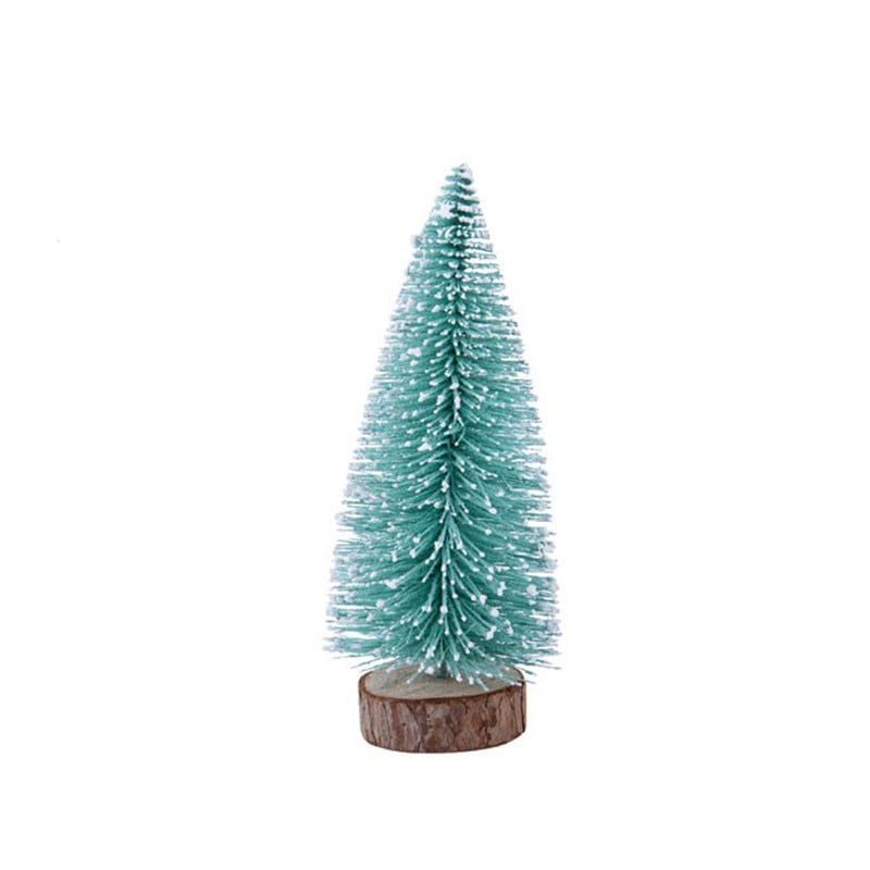 Kerstboom S met sneeuw - mintgroen - 18 cm
