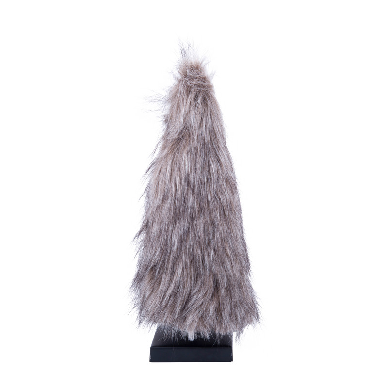 Kerstboom fake fur grijs M - 12x12x43 cm 