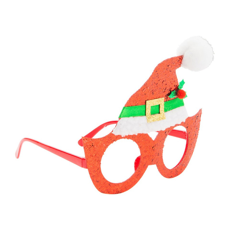 Bril kerst - kerstmuts