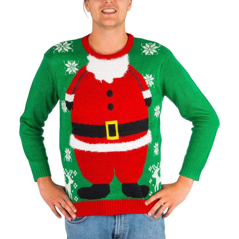 Kersttrui Santa met verlichting - M/L